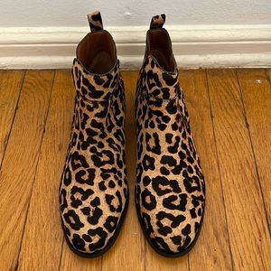 Franco Sarto Leopard Booties - Women’s US 8 EU 38